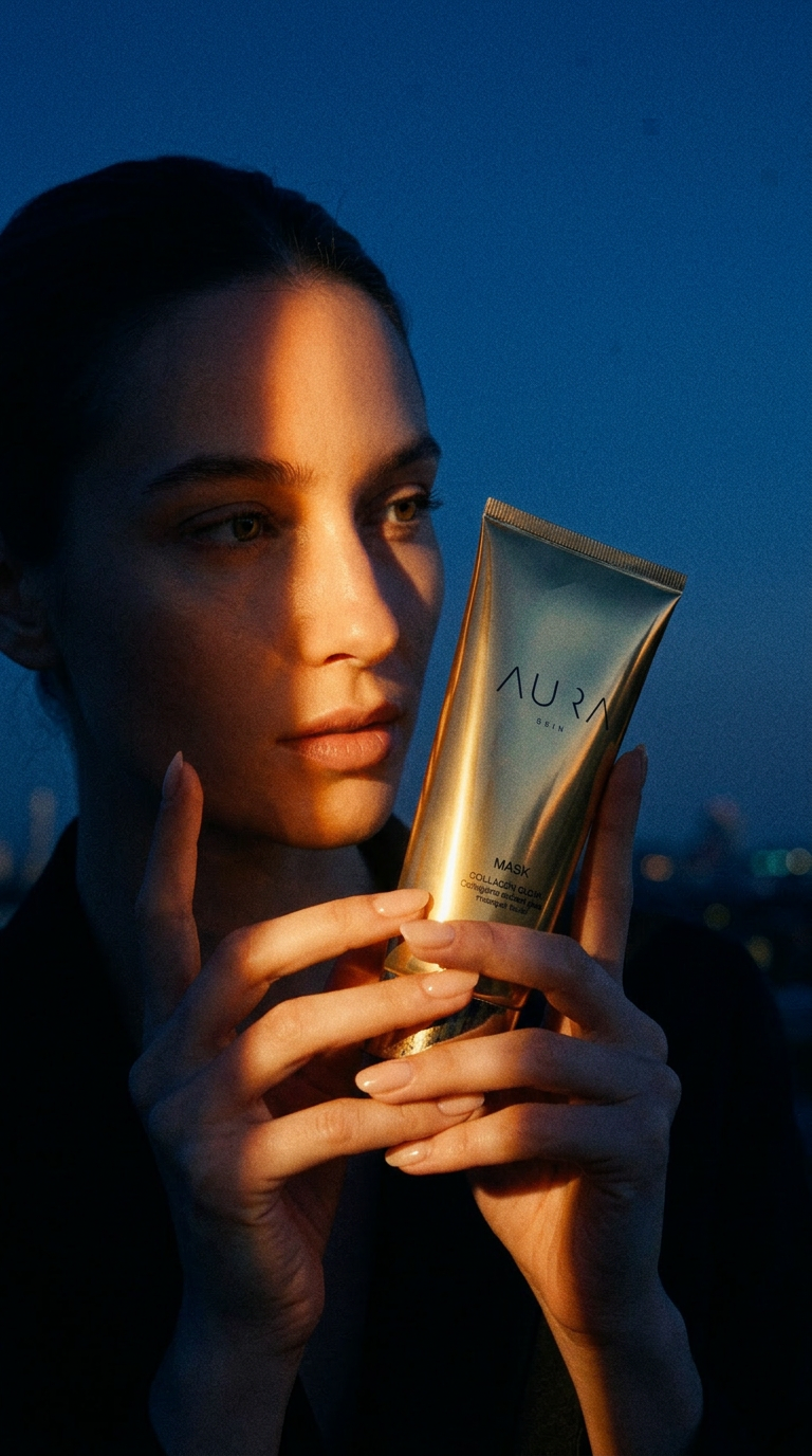 AI product shot of Collagen Glow Wrapping Mask