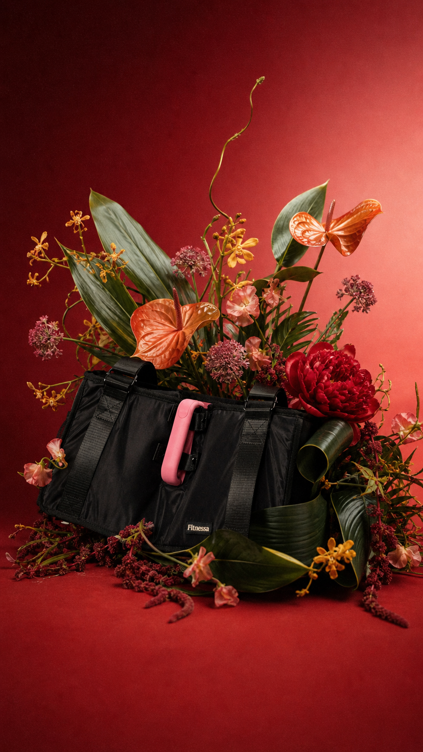 AI product shot of The Fitnessa Bag