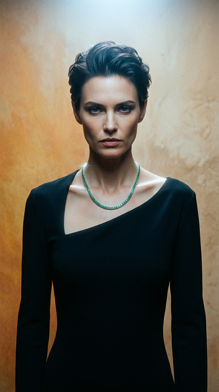 AI product shot of Evergreen Tennishalskette