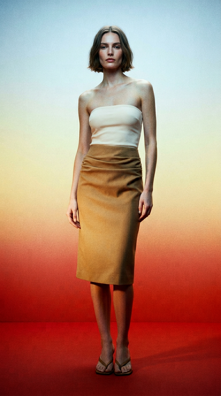 AI product shot of Pernilla skirt in cotton