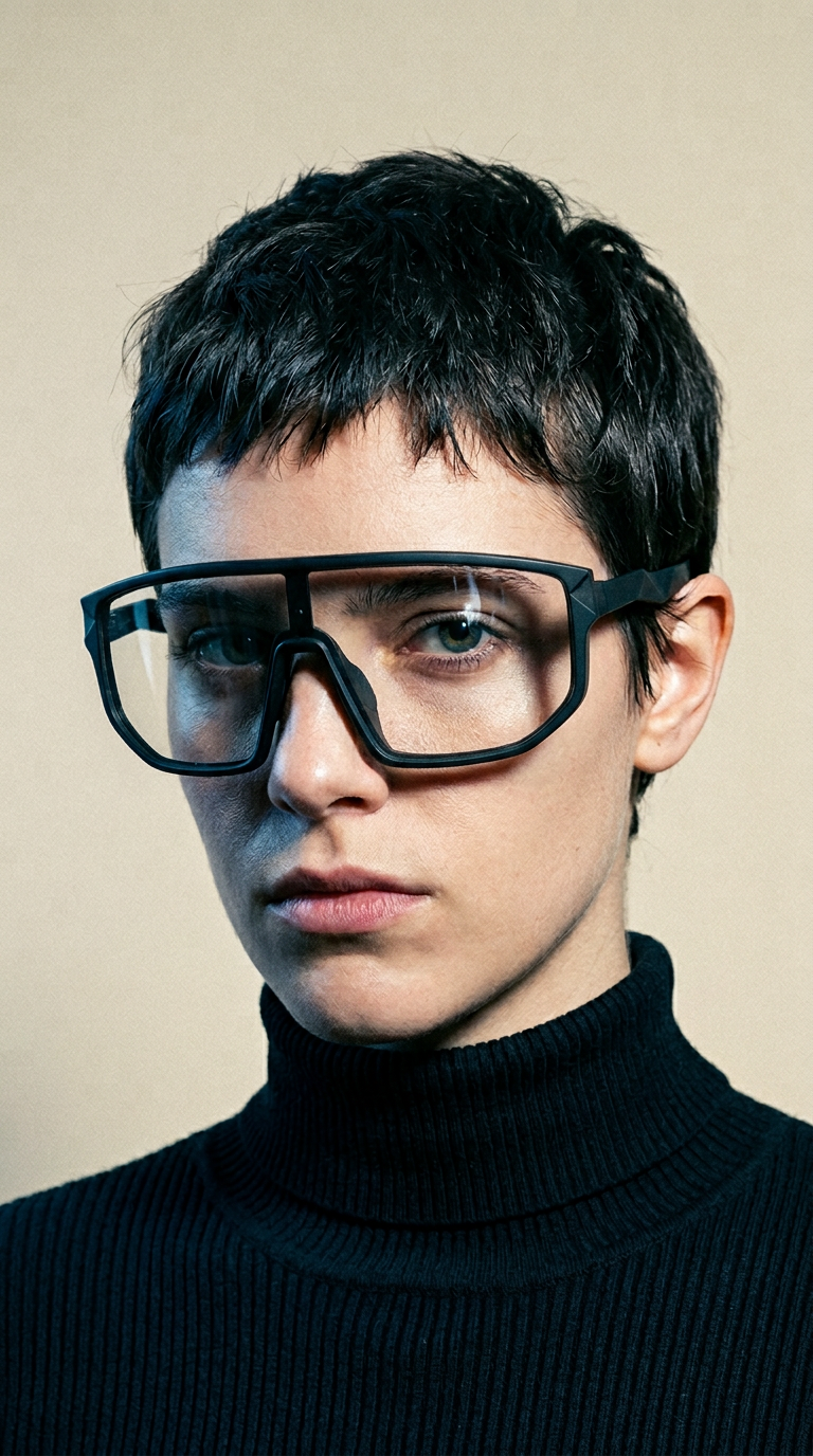 AI product shot of RKT Blaze Clear MTB Glasses