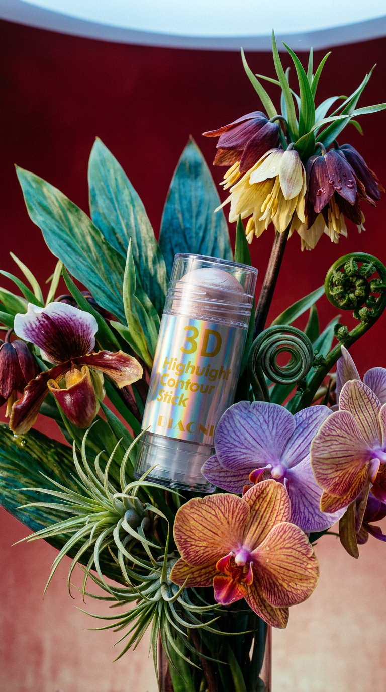 AI product shot of Luminous Cream Contour and Highlight Palette 3D Face Brightening Bronze Shimmer 6 Colors