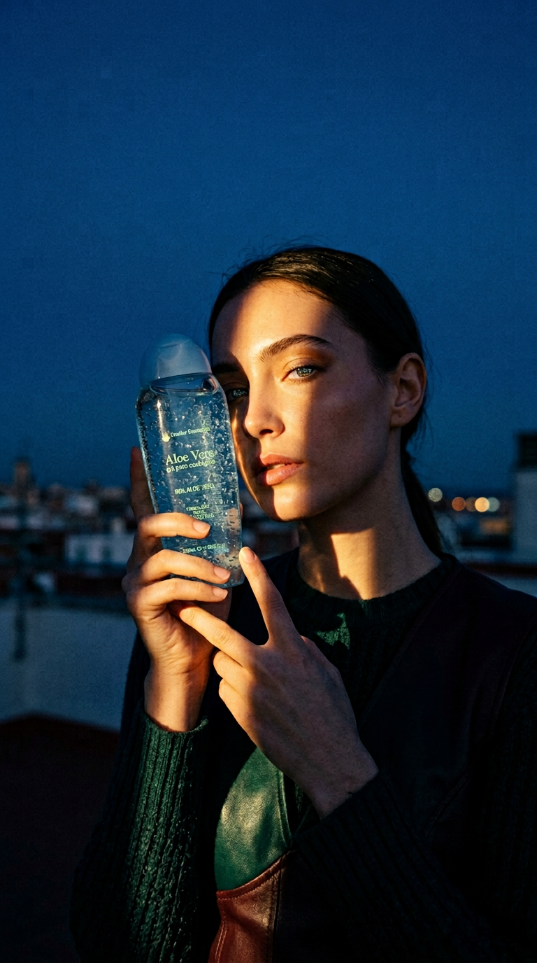 AI product shot of Gel Puro Ecológico de Aloe Vera 300ml