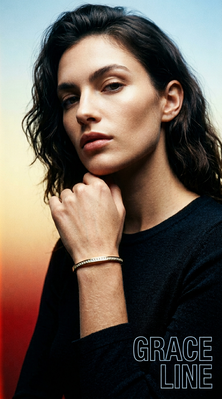 AI product shot of GRACE – Zirkonia Bangle