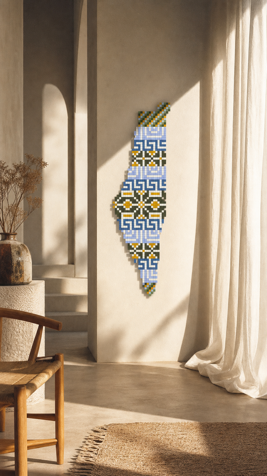 AI product shot of Map Pattern | تصميم الخريطة