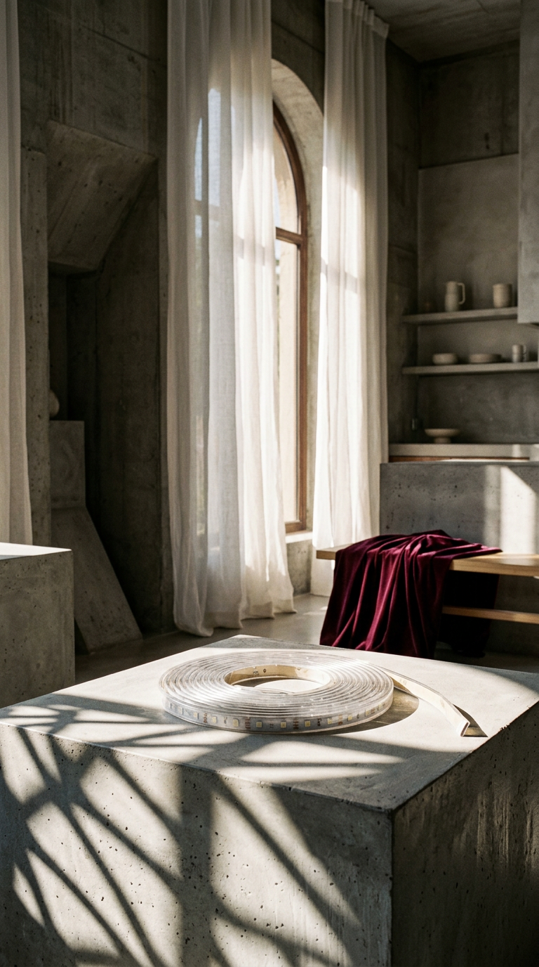 AI product shot of ORMANÄS LED ljuslist, smart trådlös dimbar/färgat och vitt spektrum, 4 m