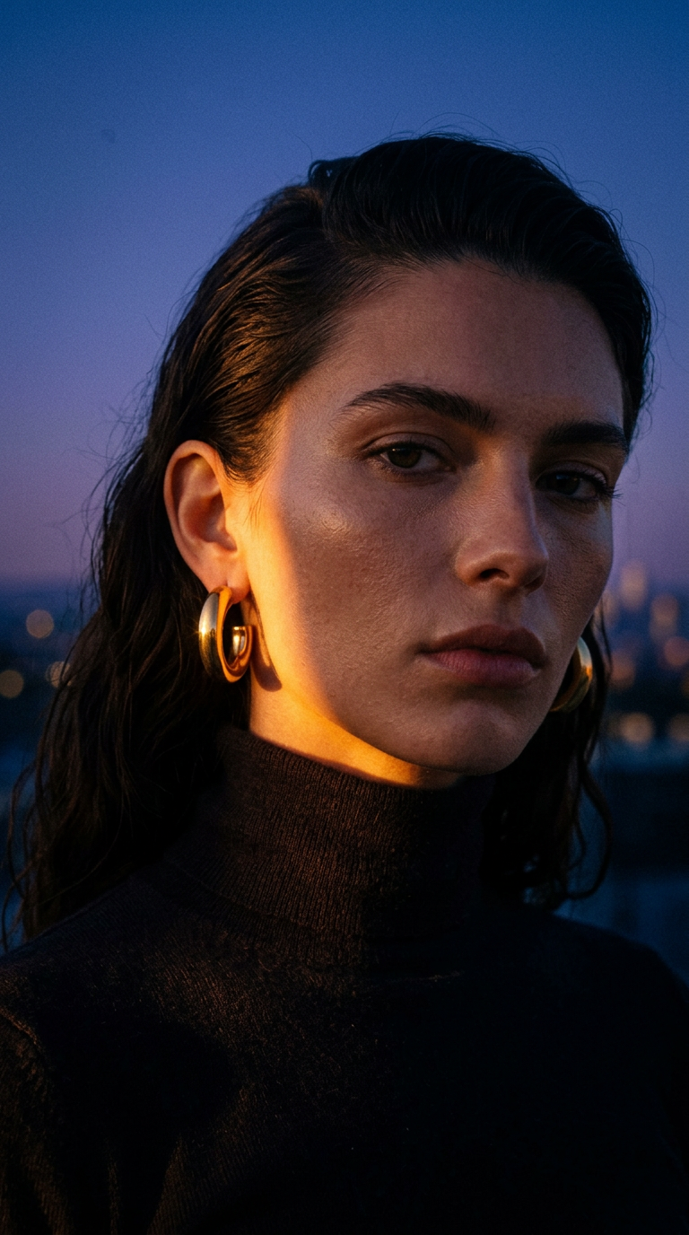 AI product shot of Gardenia earrings