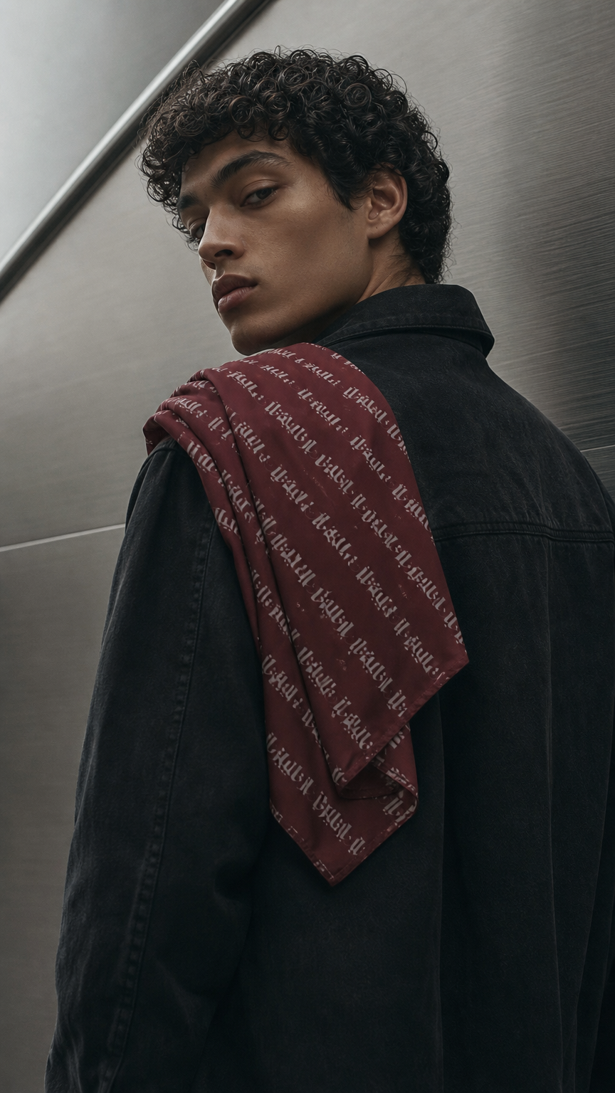 AI product shot of Red Bandana
