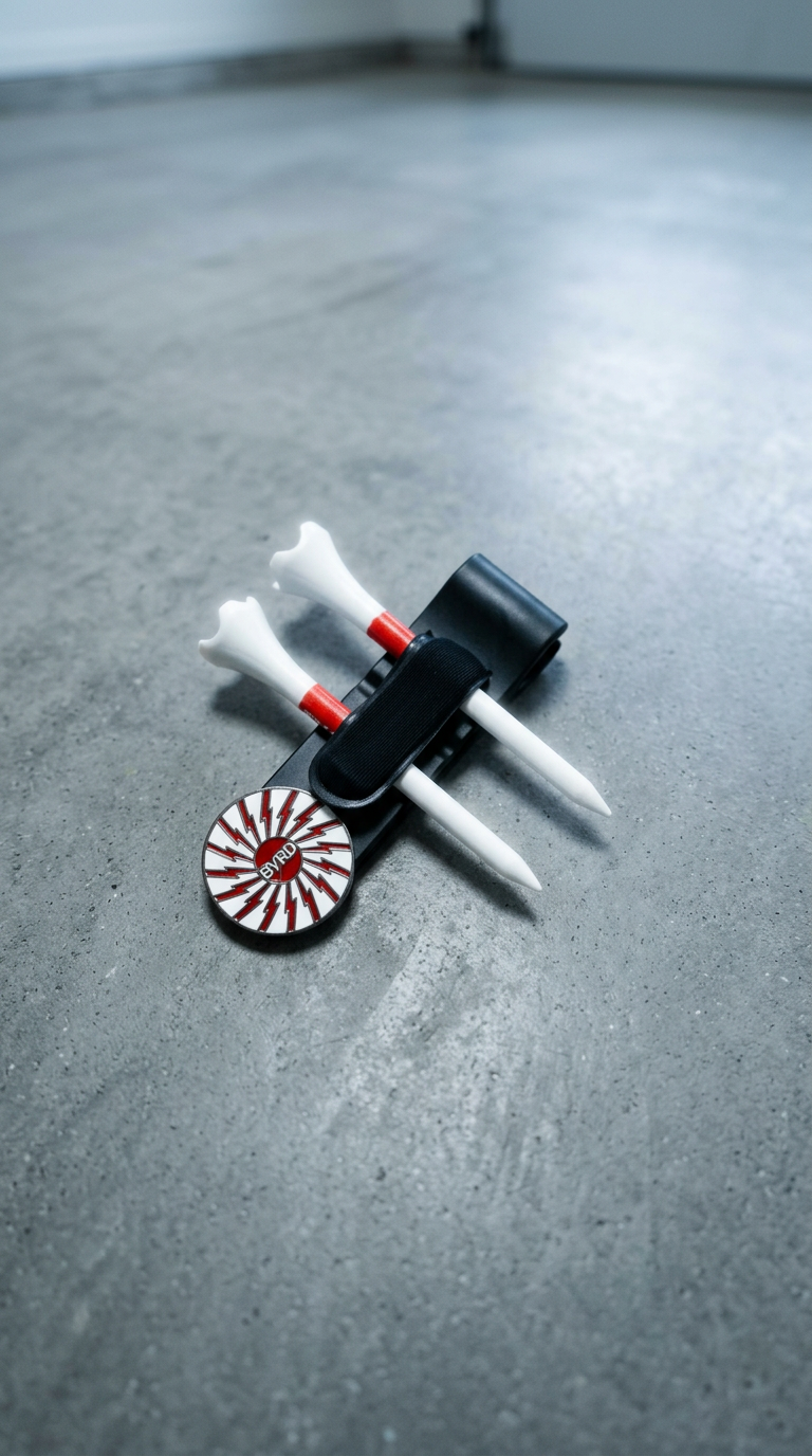 AI product shot of THE BYRD GOLF CLYP ☆ Black