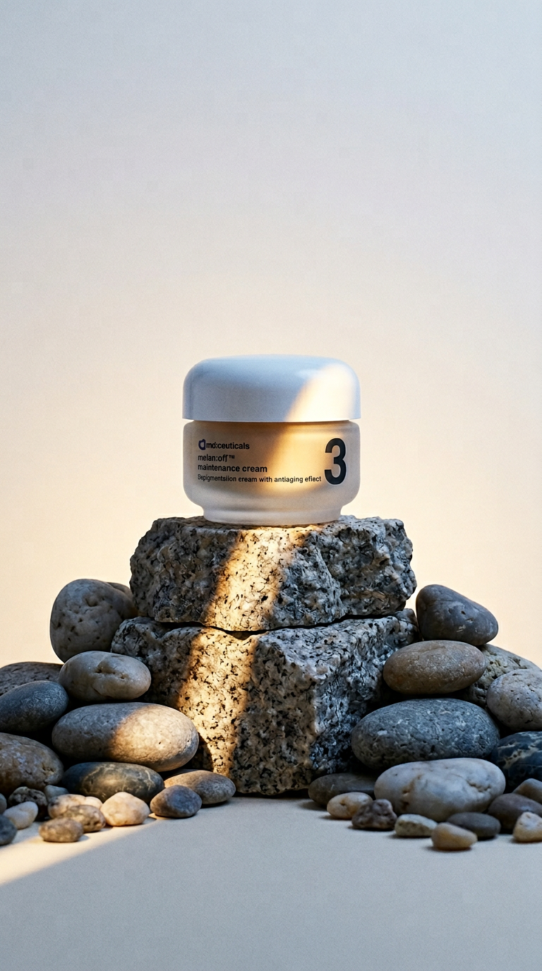AI product shot of melan:off maintenance cream
