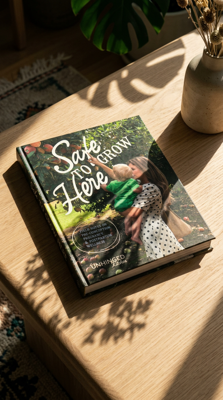 AI product shot of "Safe To Grow Here" E-Book