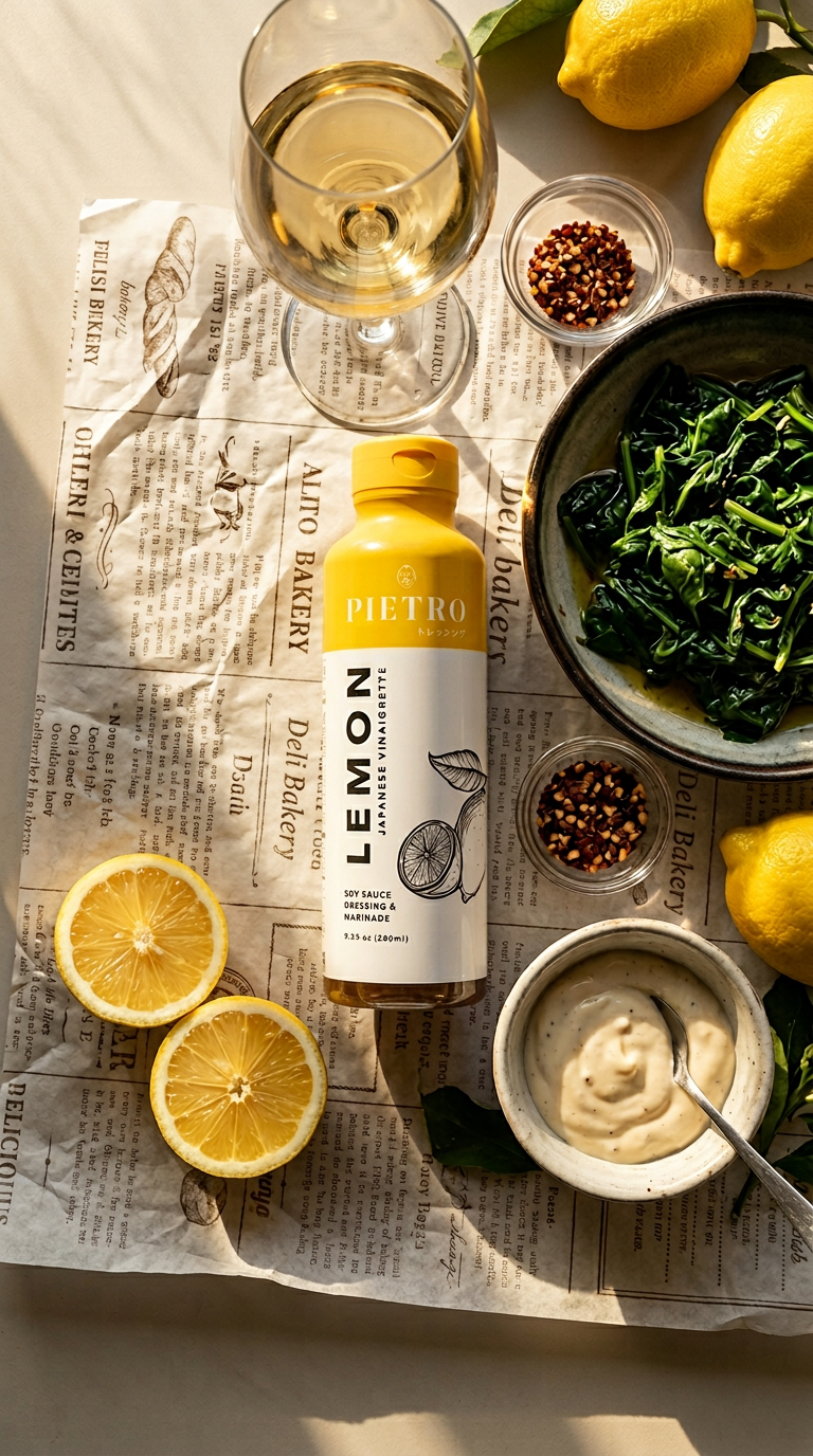 AI product shot of Lemon Dressing