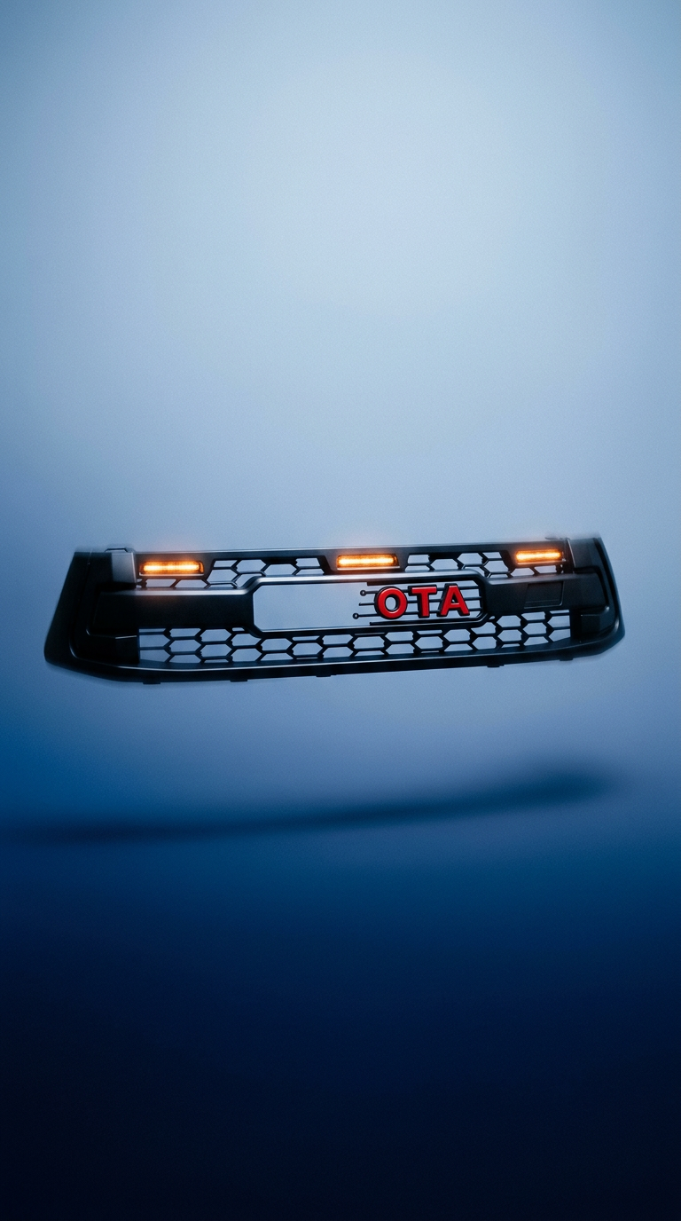 AI product shot of Grill Satin BLACK GR Style With LED Fits Toyota Hilux N80 2015 - 2018 Workmate SR SR5