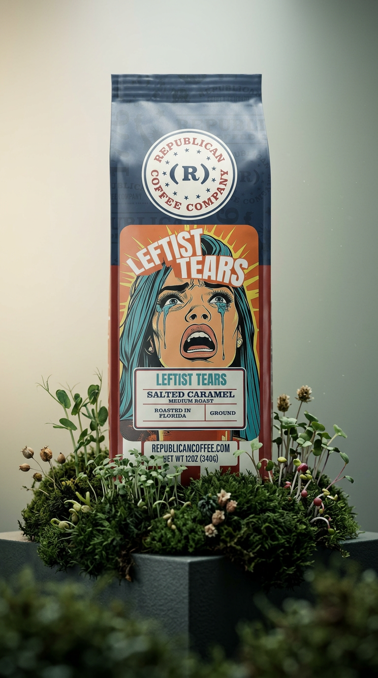 AI product shot of Leftist Tears| Salted Caramel Coffee, Birthday Gifts, Memorial Day, Mothers Day