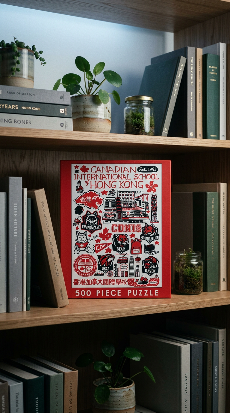 AI product shot of Julia Gash 500 Piece CDNIS Puzzle