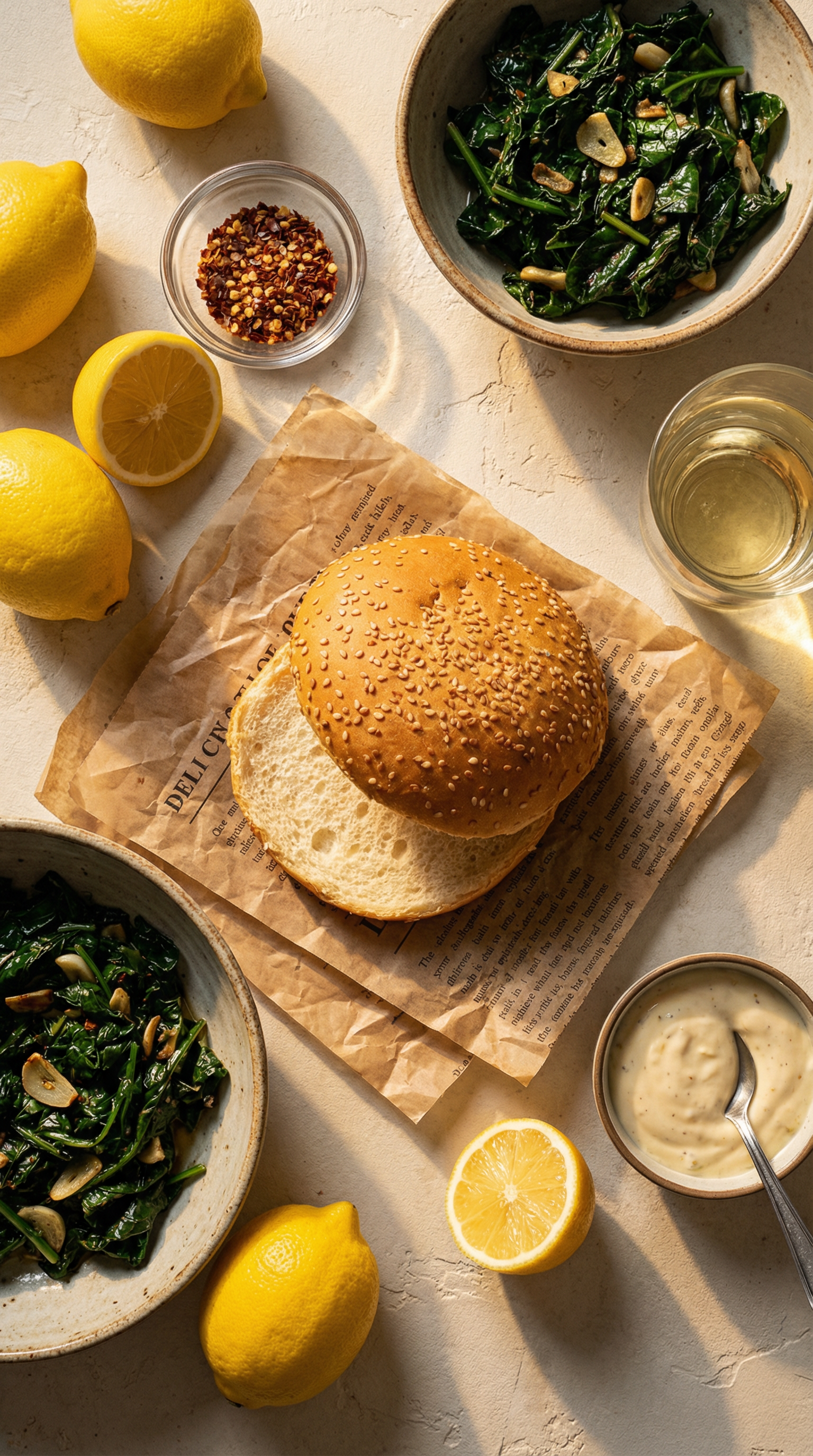 AI product shot of Булочка для бургера з кунжутом 80 г