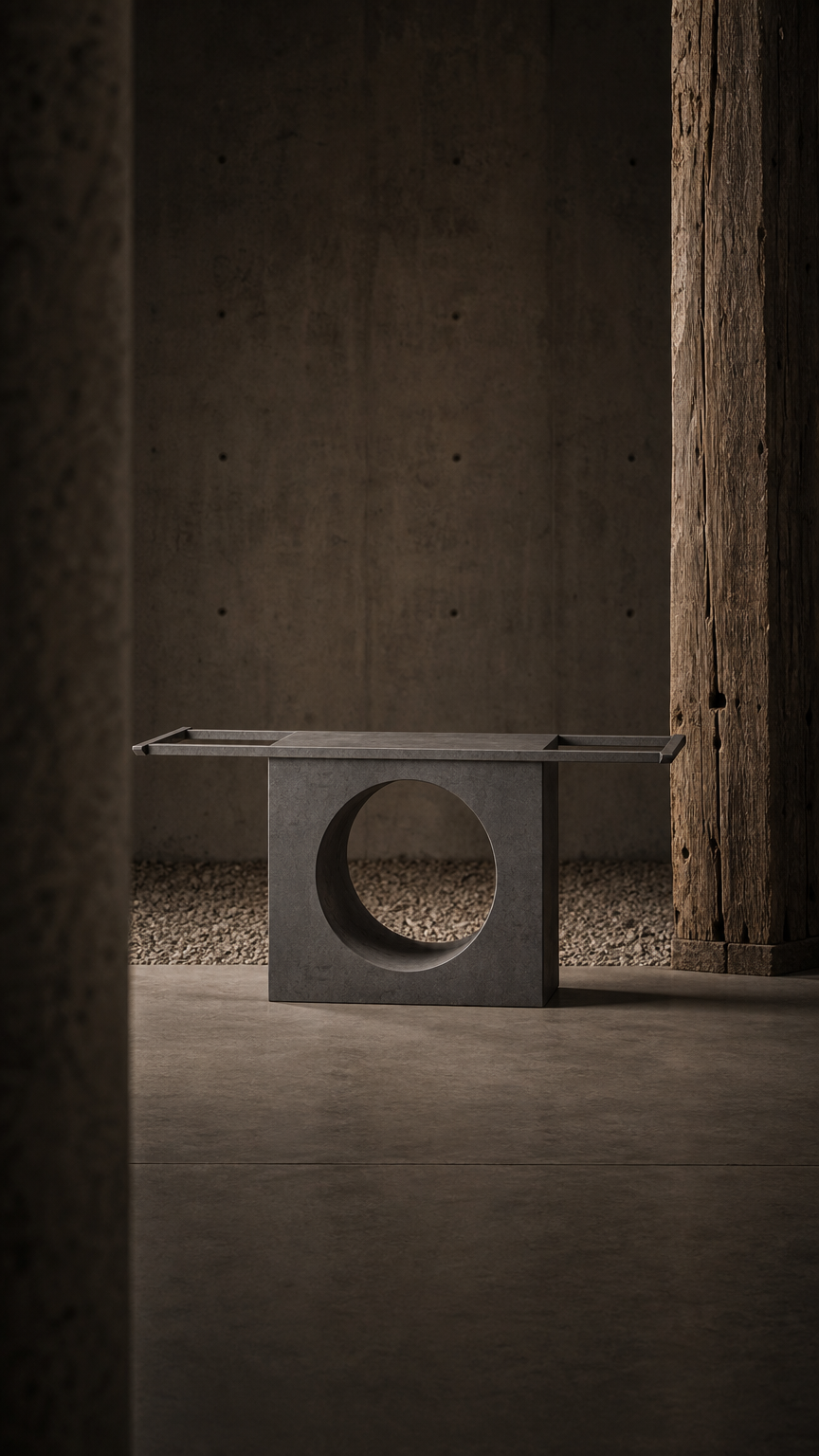 AI product shot of Tischgestell Metall modern Olten