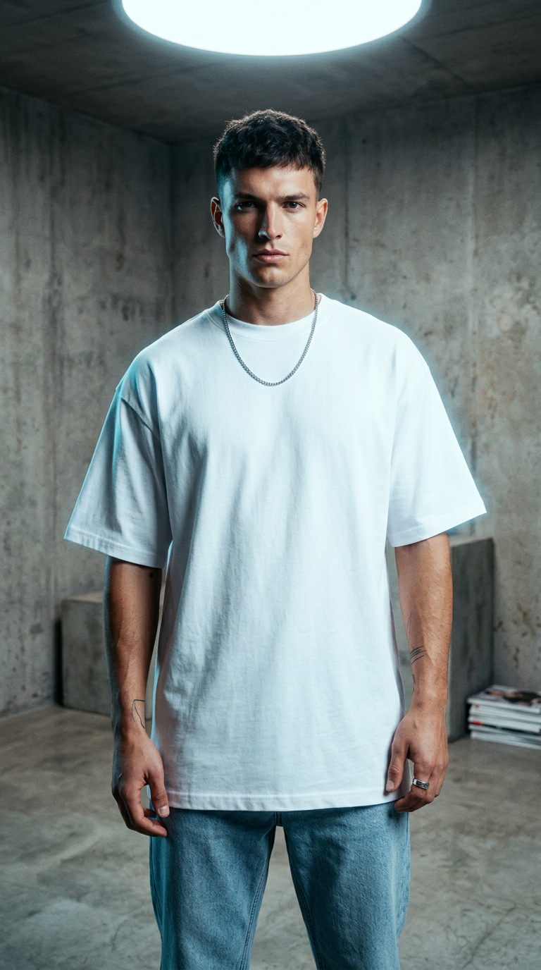 AI product shot of 7.5oz Max Heavyweight Short Sleeve