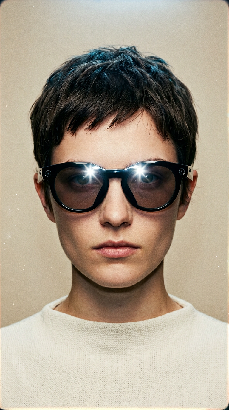 AI product shot of Oakley Meta HSTN – Black – Clear lenses