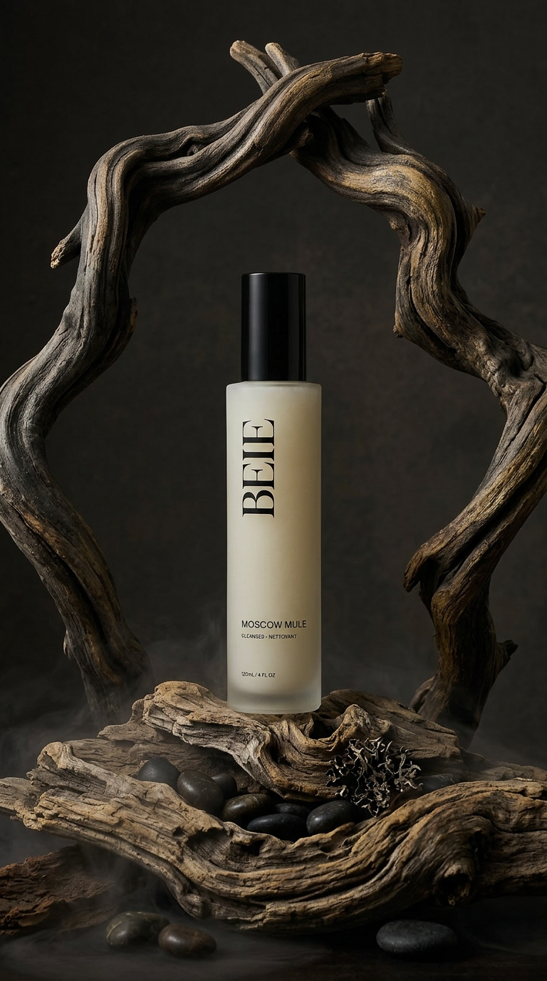 AI product shot of Moscow Mule Cleanser