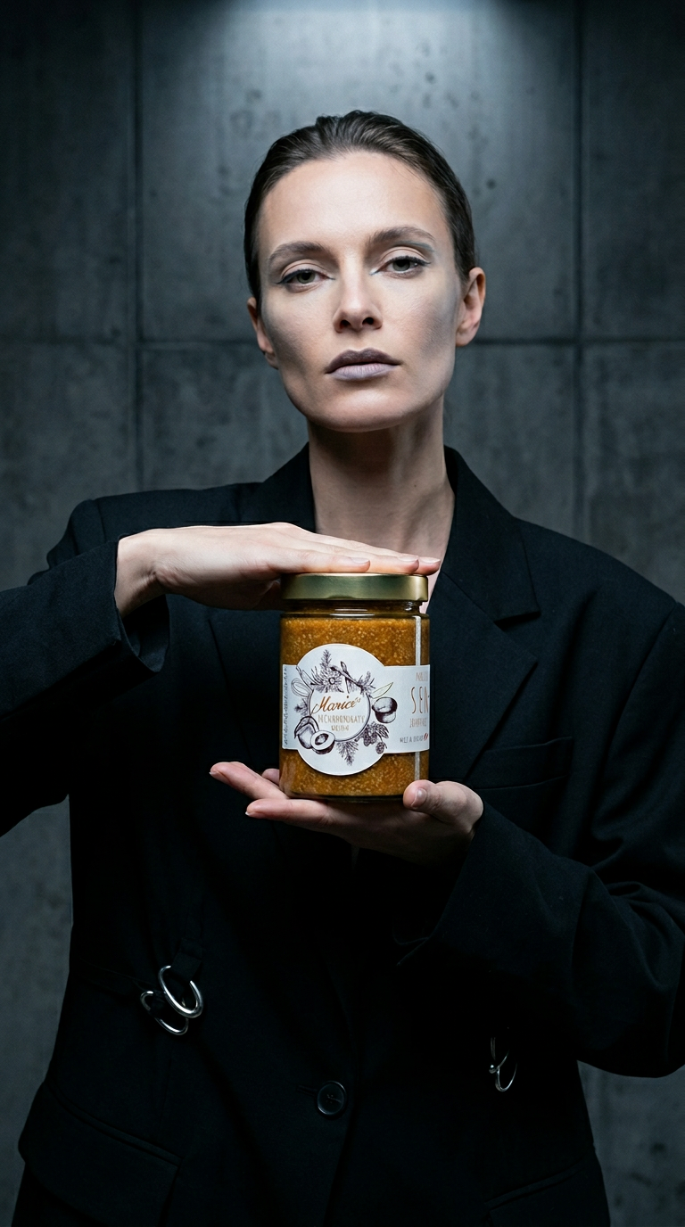 AI product shot of Wachauer Marillenmarmelade