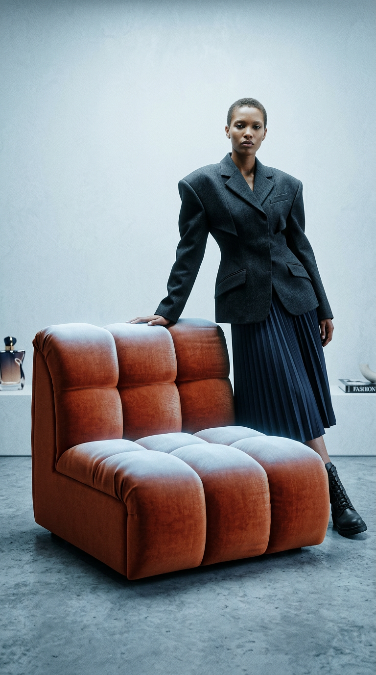 AI product shot of SEVEN fauteuil