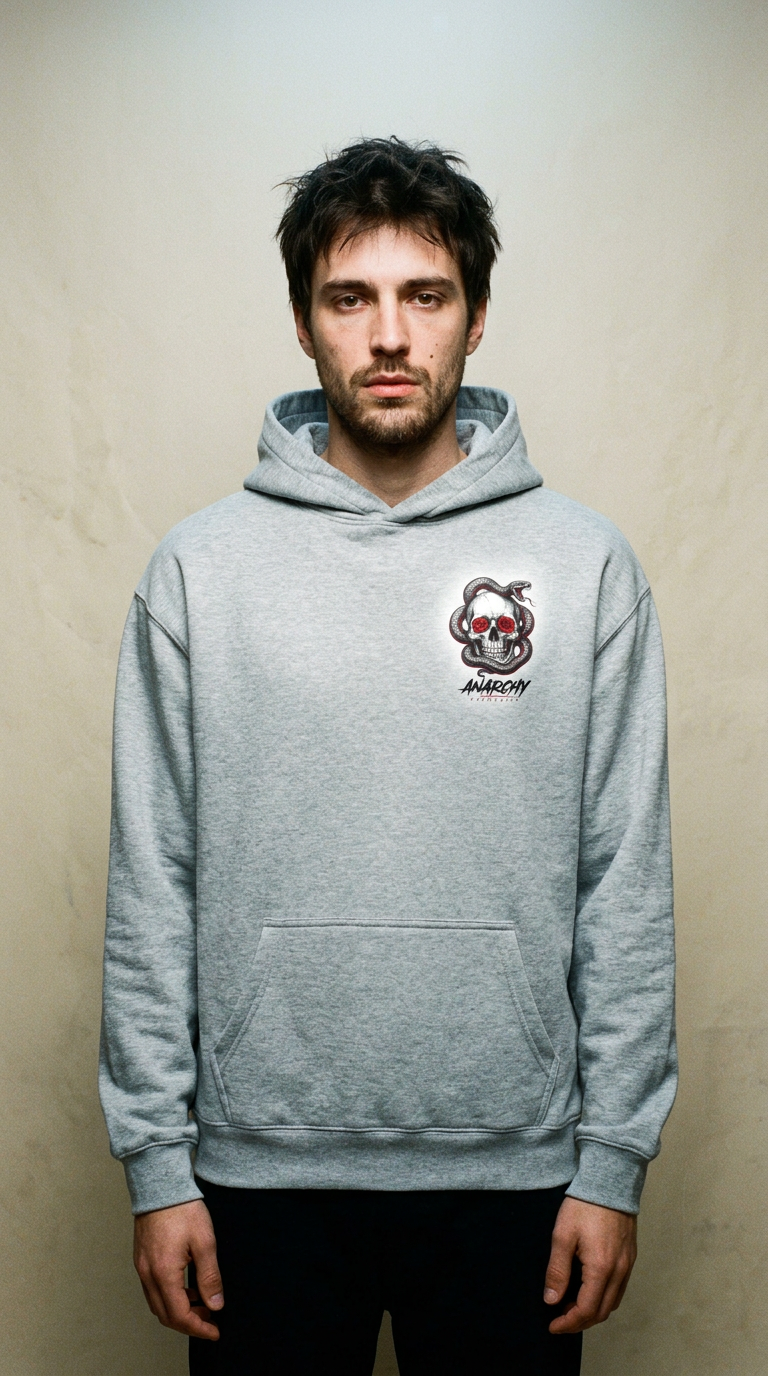 AI product shot of SERPENT OVERSIZED HOODIE