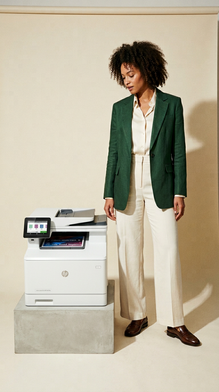 AI product shot of HP Color LaserJet Pro MFP M479fnw Laserprinter