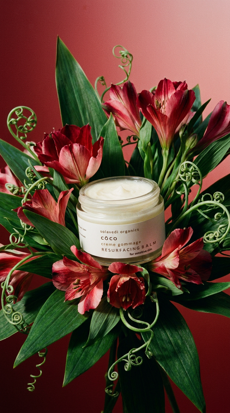 AI product shot of coco gommage: facial resurfacing balm