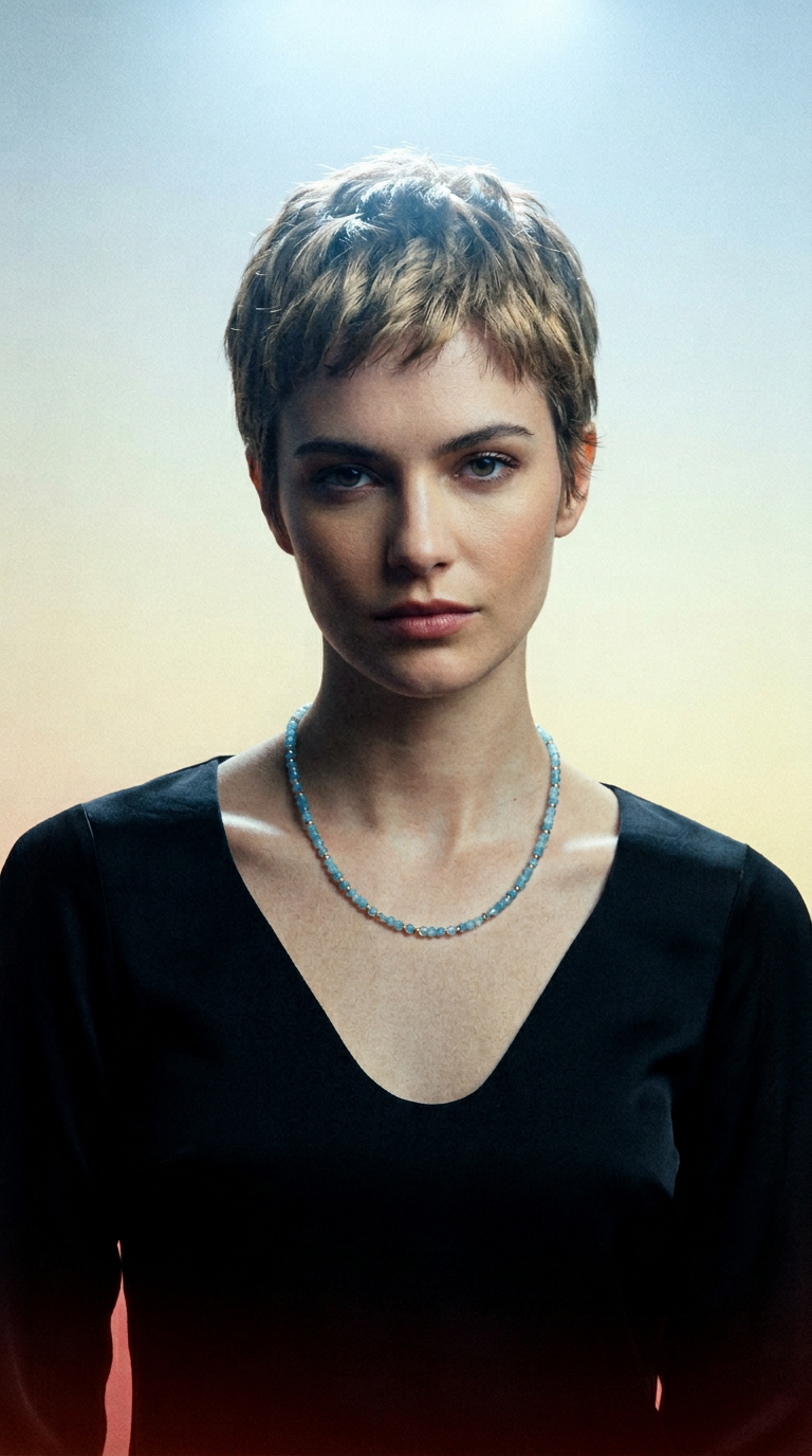 AI product shot of Aquamarine Necklace