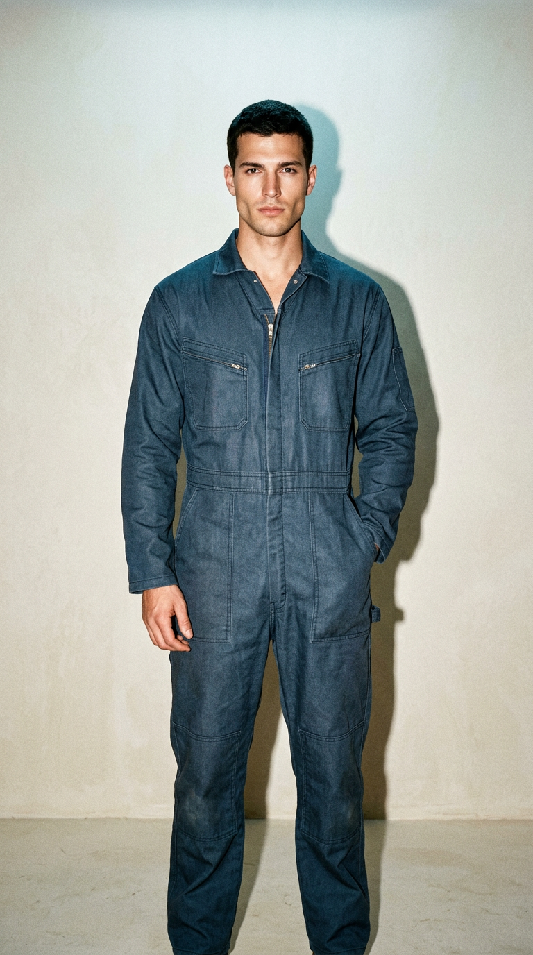 AI product shot of Abiti da lavoro ignifugo