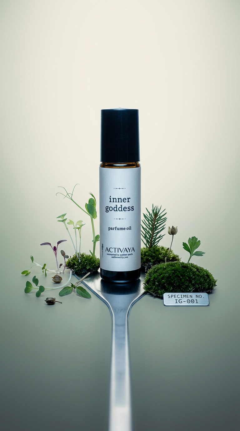 AI product shot of Inner Goddess - Perfume Oil