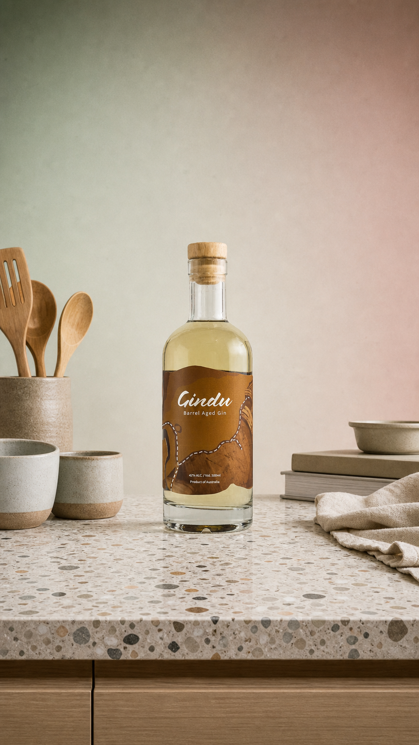 AI product shot of Barrel Aged Gin