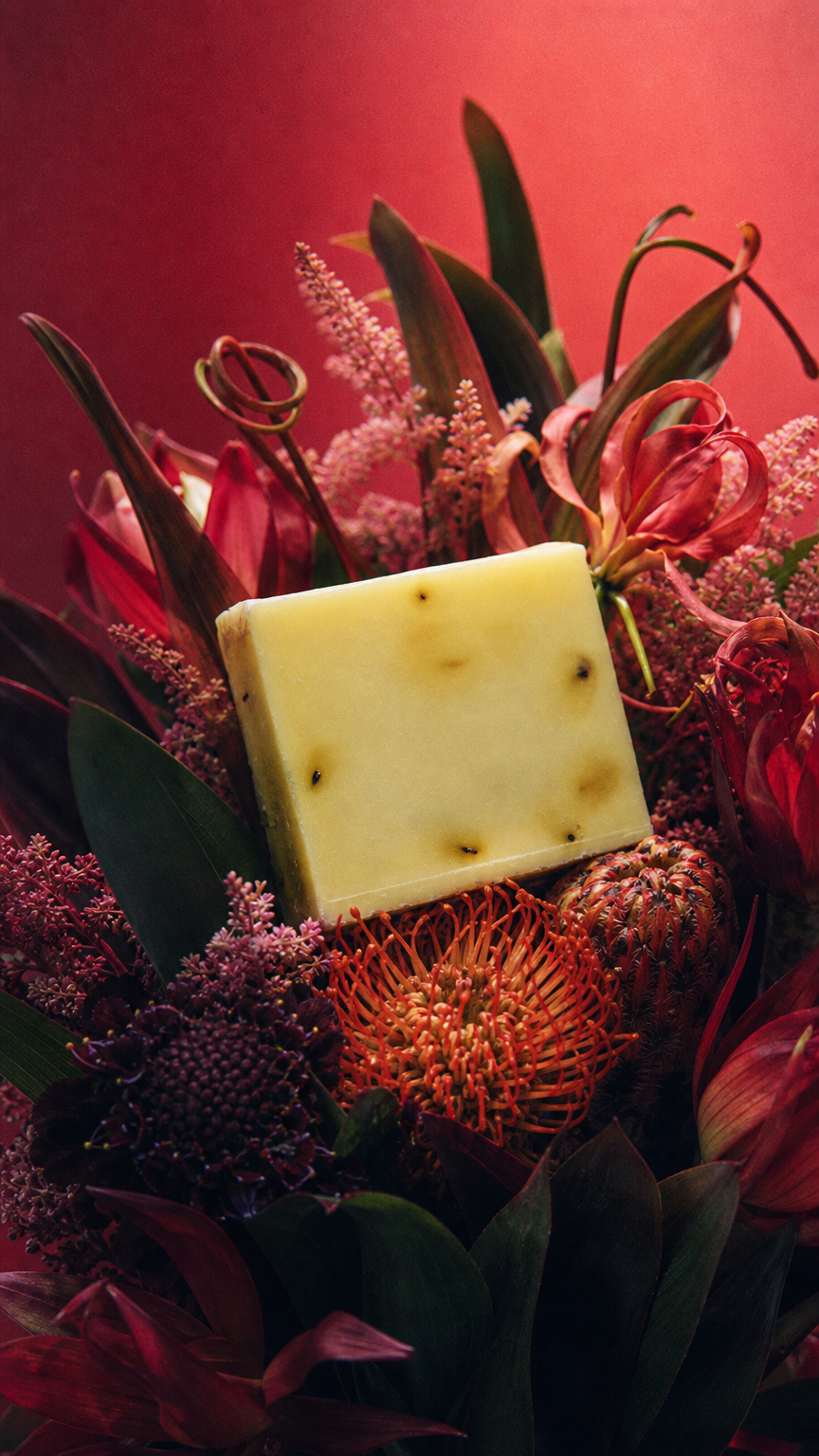 AI product shot of Aromatherapy Herbal Soap - HANDMADE