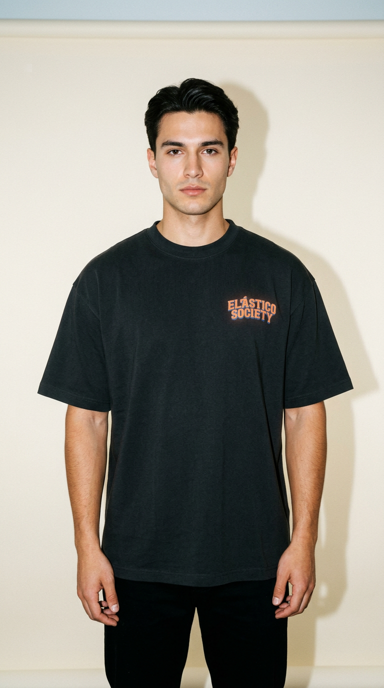 AI product shot of Elástico Society T-Shirt