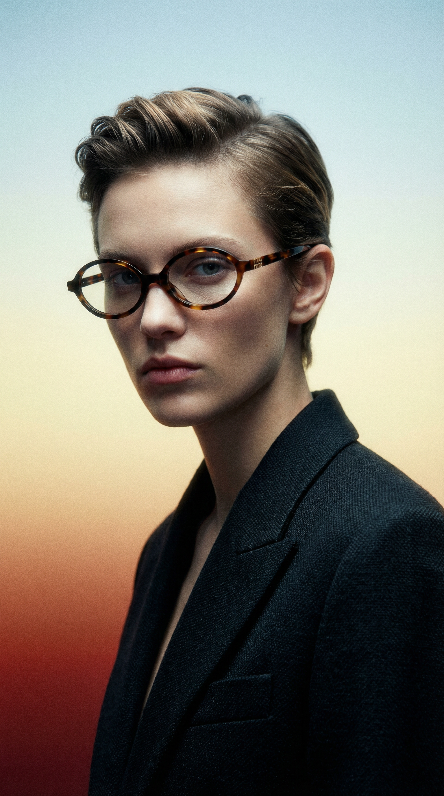 AI product shot of Miu Miu MU04ZS VAU08N blue-light [non-prescription]