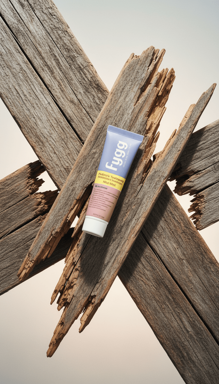 AI product shot of Fygg's Fluoride-Free Toothpaste