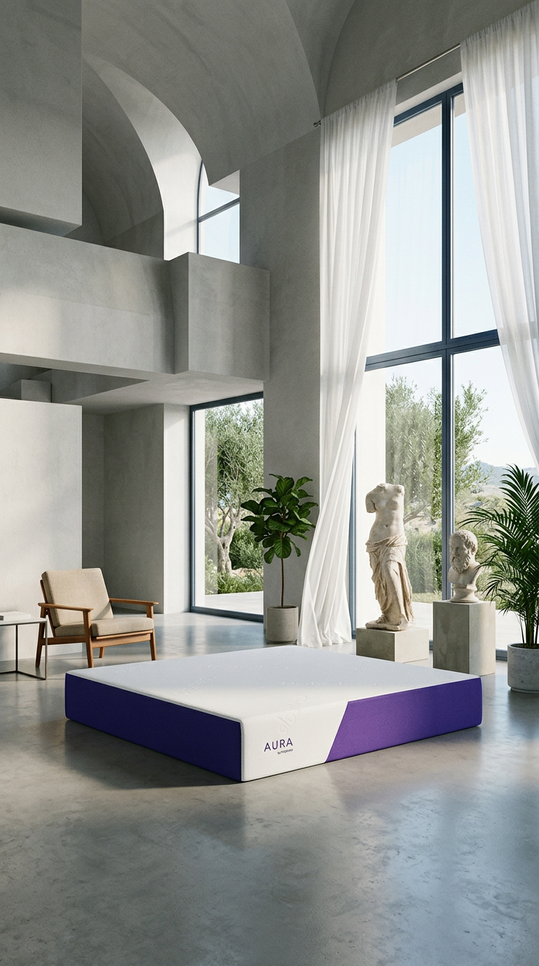 AI product shot of Matelas Polysleep Aura