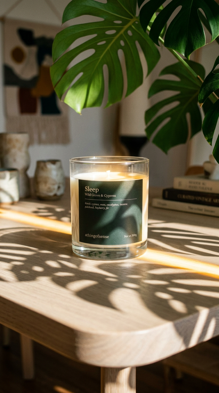 AI product shot of Sleep | Wild Grove & Cypress