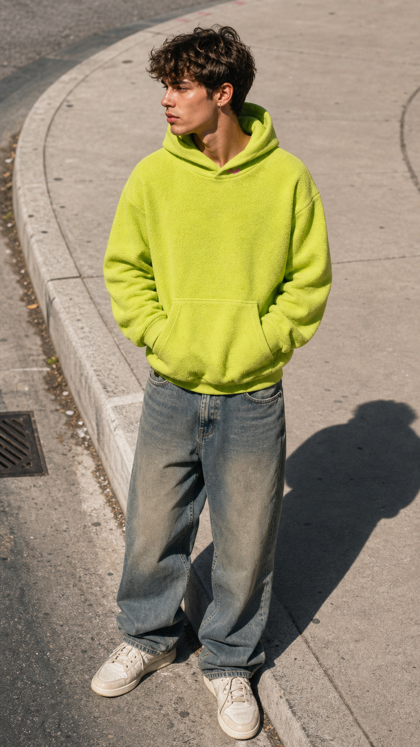 AI product shot of REVERSE HOODIE