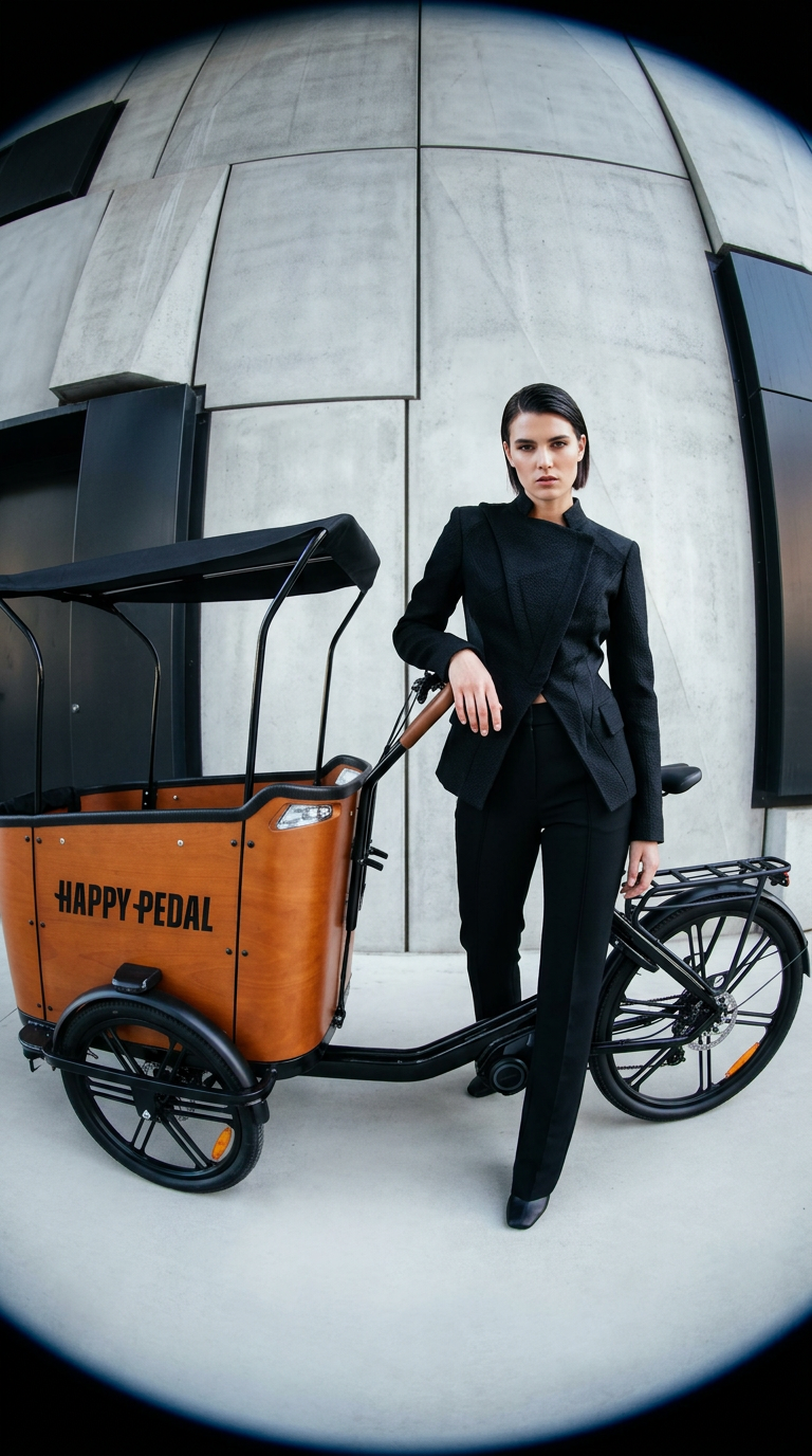 AI product shot of HappyPedal Cargo