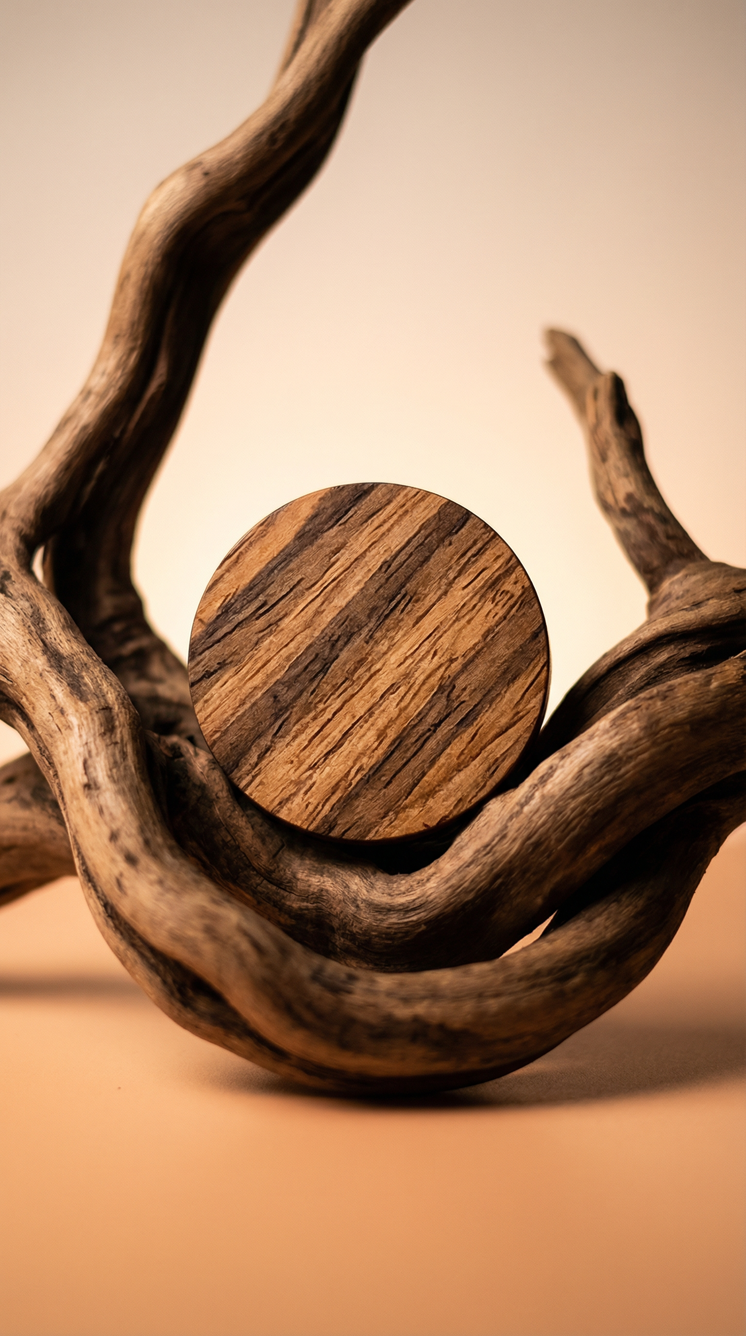 AI product shot of Lens Cap (Wood/ Magnetic)