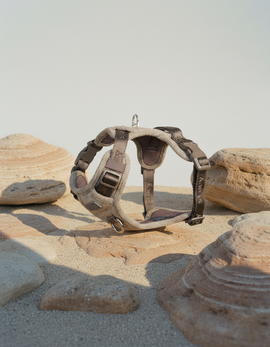 AI product shot of Elma Dog Harness