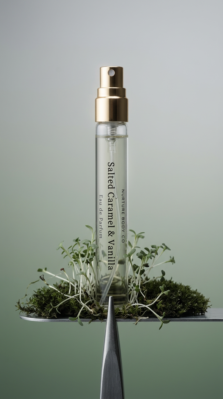 AI product shot of Salted Caramel & Vanilla Clean Perfume
