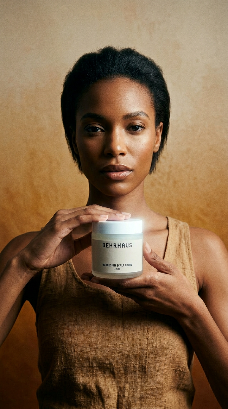 AI product shot of Magnesium Scalp Scrub