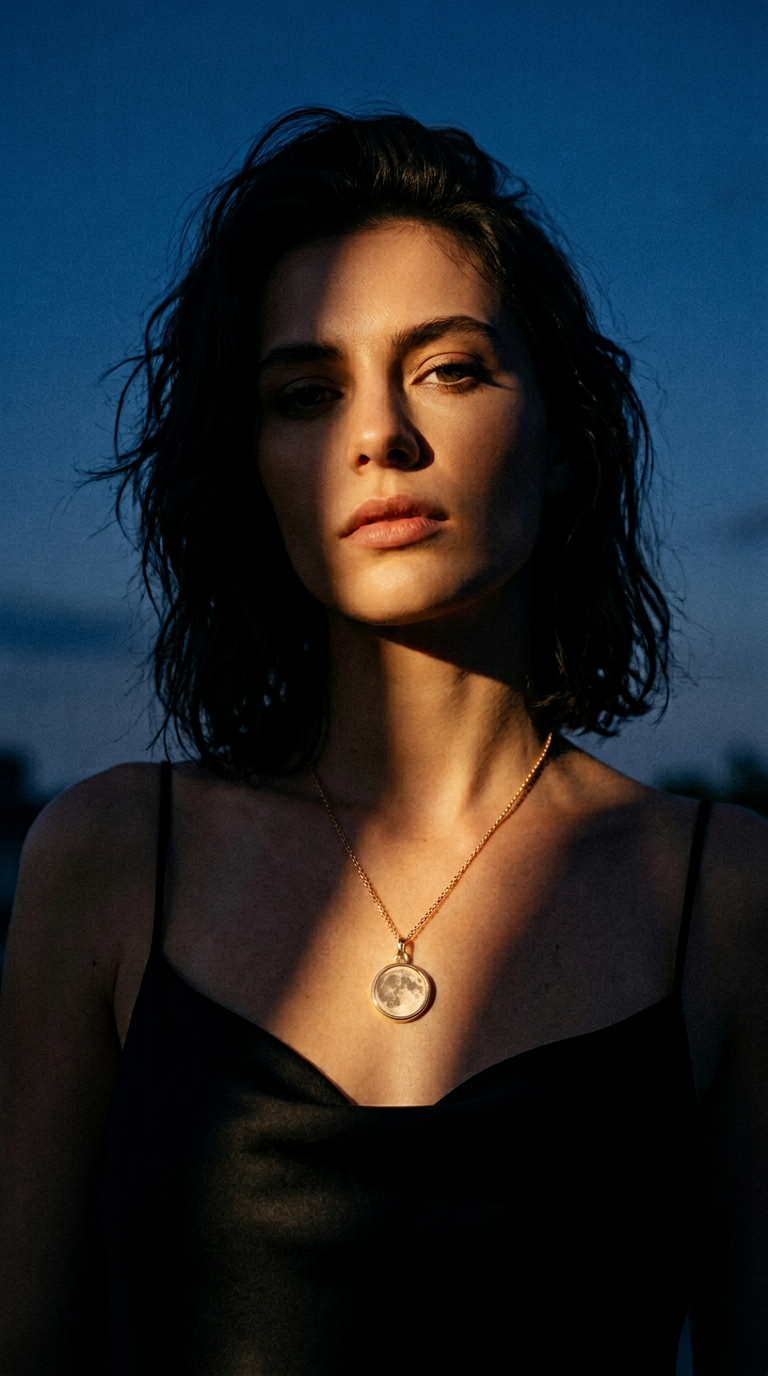 AI product shot of Mini Gold Simplicity Necklace