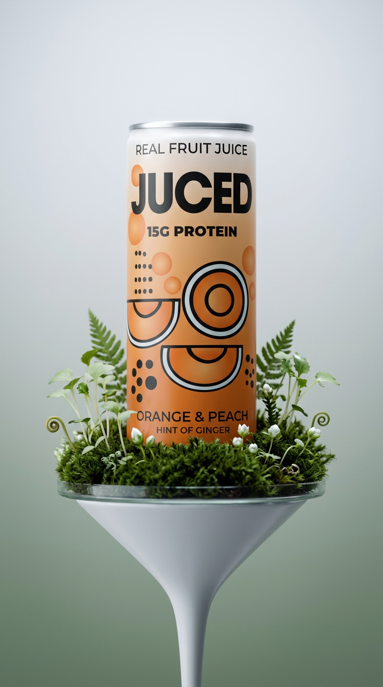 AI product shot of Orange, Peach & Ginger