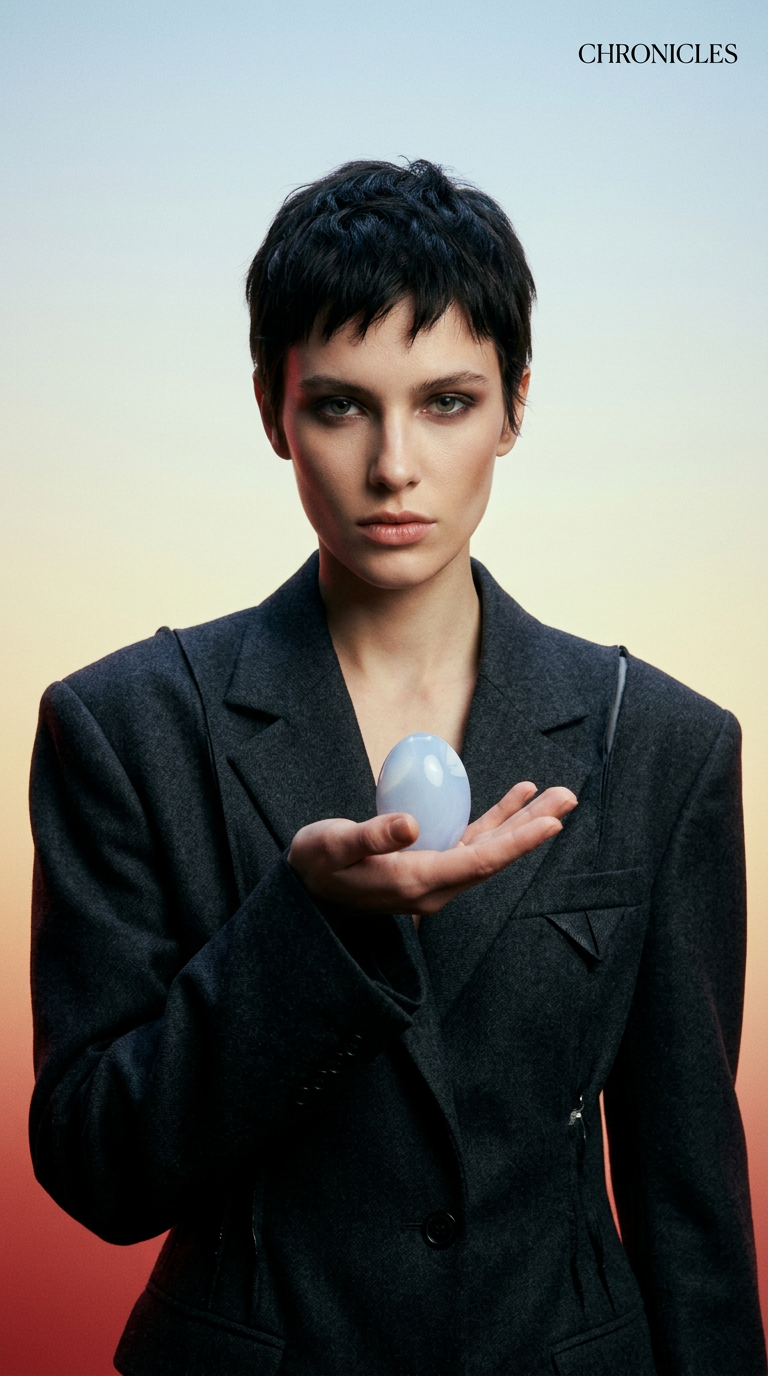 AI product shot of Blue Chalcedony | Meaning, Uses & Natural Stone Forms