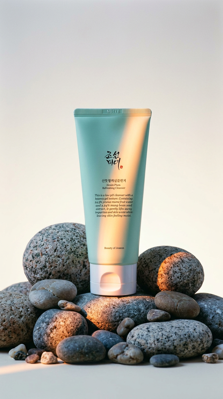 AI product shot of Beauty of Joseon Green Plum Refreshing Cleanser