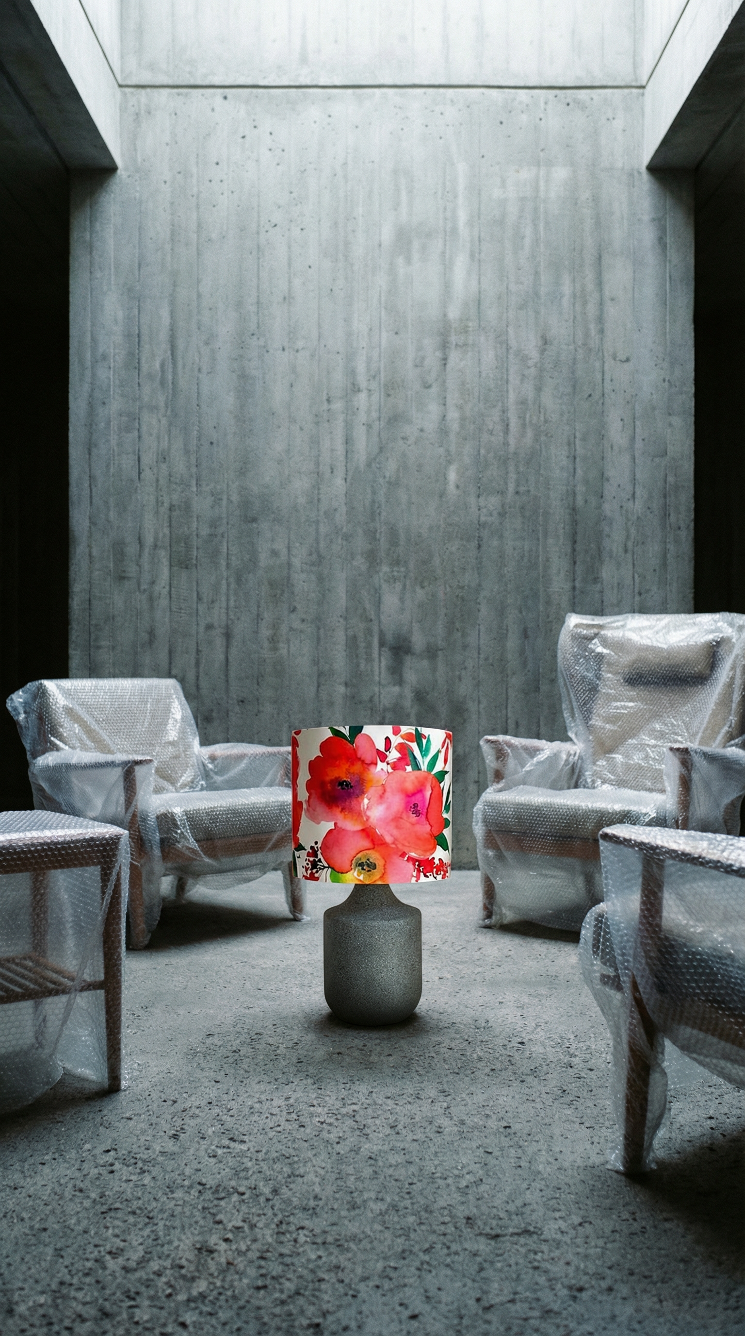 AI product shot of מנורת שולחן Watercolor Bloom